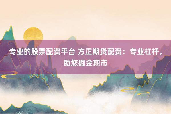 专业的股票配资平台 方正期货配资:专业杠杆,助您掘金期市