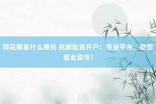 同花顺靠什么赚钱 抚顺配资开户:专业平台,助您掘金股市!
