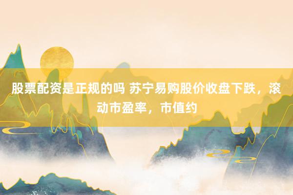 股票配资是正规的吗 苏宁易购股价收盘下跌，滚动市盈率，市值约