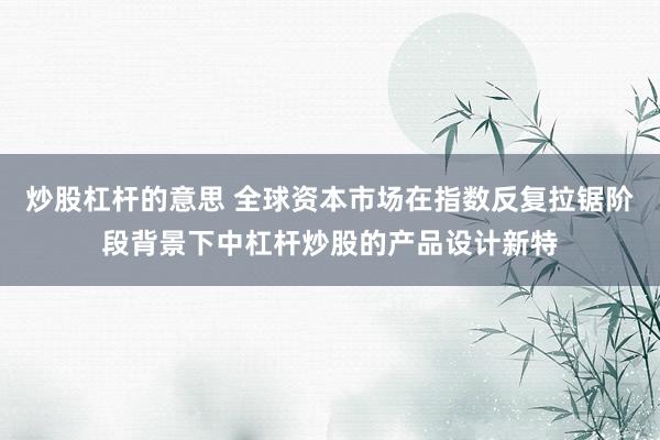 炒股杠杆的意思 全球资本市场在指数反复拉锯阶段背景下中杠杆炒股的产品设计新特